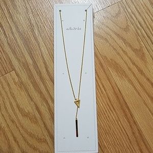 Stella & Dot Gold Triangle Lariat Necklace